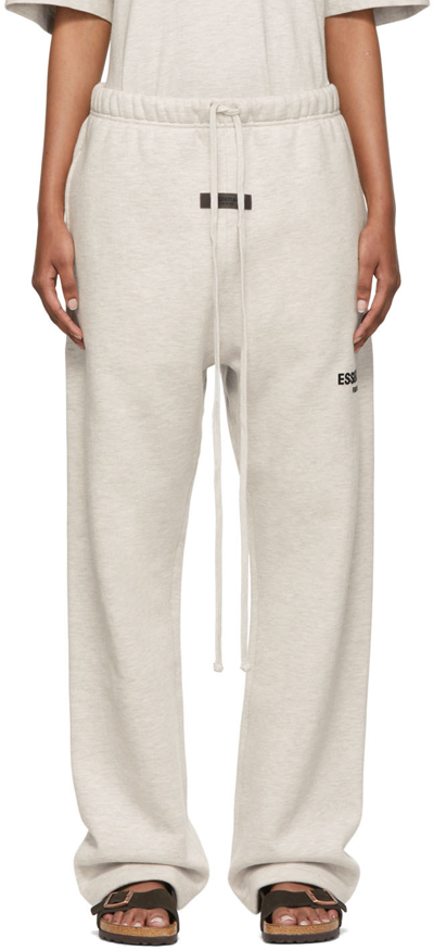 Essentials Off-white Relaxed Lounge Pants In Light Oatmeal