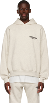 Essentials Logo-flocked Cotton-blend Jersey Hoodie In Light Oatmeal