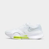 Nike Air Zoom Super Rep 3 Sneakers In White/metallic Silver/volt/black