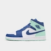 Nike Jordan Air 1 Mid Casual Shoes In Mystic Navy/mint Foam/white