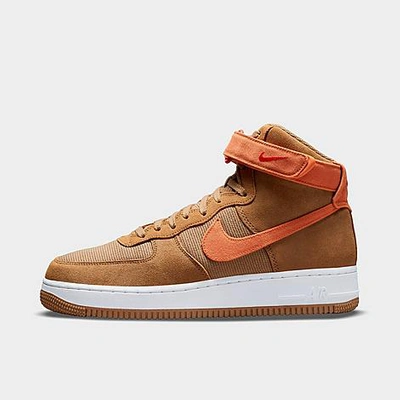 Nike Men's Air Force 1 High '07 Lx Shoes In Dark Driftwood/hot Curry/white/habanero Red
