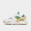 Nike Air Huarache Se Dq0117-100 Womens White Blue Leather Running Shoes 6 Nr6179 In Sail/worn Blue/vivid Green/arctic Orange