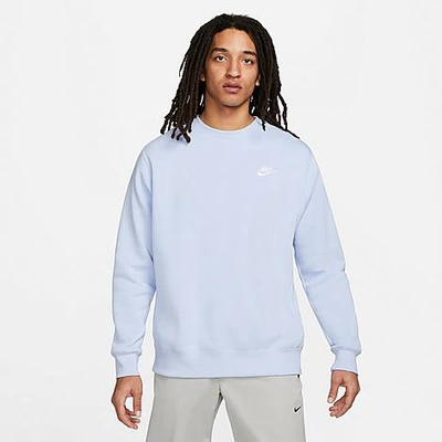 Nike Sportswear Club Fleece Crewneck Sweatshirt In Light Marine/white