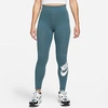 Nike Sportswear Essential Women's High-waisted Leggings In Ash Green/white