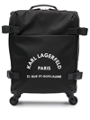 KARL LAGERFELD ADDRESS-PRINT LUGGAGE TROLLEY