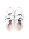 GOLDEN GOOSE TOUCH-STRAP SHEARLING TRAINERS