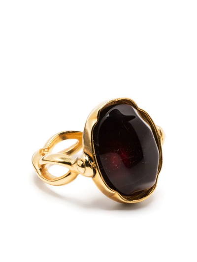 Goossens Cabochons Oval Ring In Gold