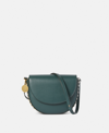 Stella Mccartney Frayme Medium Flap Shoulder Bag In Forest Green