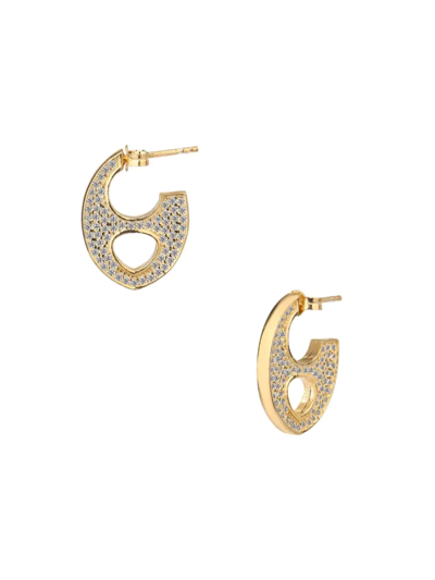 Gabi Rielle Women's 14k Goldplated Sterling Silver & Crystal Mariner Earrings