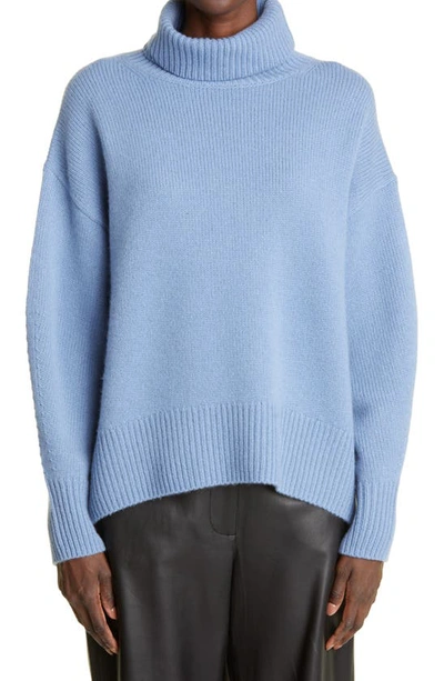 Arch4 World's End Heavyweight Cashmere Turtleneck Sweater In Ocean Blue