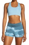 Nike Swoosh Dri-fit Racerback Sports Bra In Worn Blue/ White