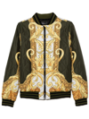 VERSACE TEEN BAROCCO-PRINT QUILTED BOMBER JACKET