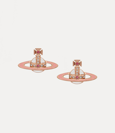 Vivienne Westwood Small Neo Bas Relief Earrings In Pink Gold | ModeSens