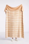 Anthropologie Cozy Knit Fable Throw Blanket In Beige