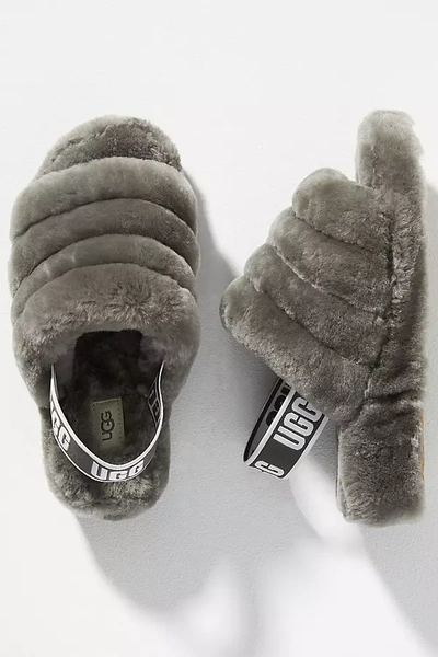 Ugg Fluff Yeah Slide Slippers In Grey