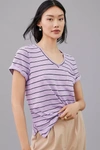 T.la Classic V-neck Tee In Purple