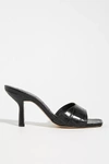 Schutz Posseni Mock-croc Slide Mule High-heel Sandals In Black