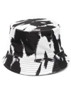 Alexander Mcqueen Mcqueen Graffiti Bucket Hat In Black/ivory