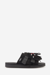 Suicoke Moto-cab Fringed Sandals In Black