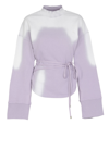 Attico Cotton Sweatshirt In Lilac