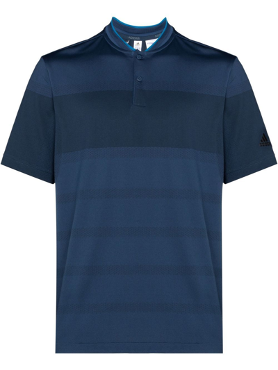Adidas Golf Seamless Primeknit Polo Shirt In Blue
