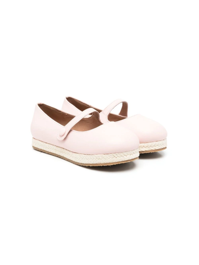 Age Of Innocence Kids' Round-toe Leather Ballerina Shoes In Pink
