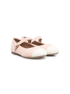 Age Of Innocence Bebe Contrasting Toe-cap Ballerina Shoes In Pink