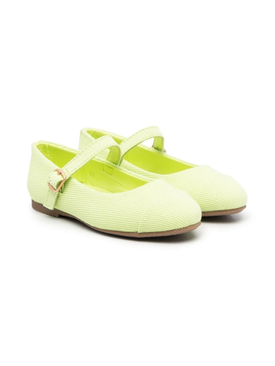 Age Of Innocence Kids' Bebe Side-buckle Ballerina Shoes In Green