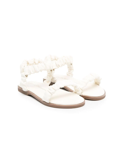 Age Of Innocence Kids' Ruched-strap Detail Sandals In Neutrals