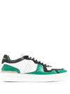Philipp Plein Colour-block Low-top Sneakers In Green