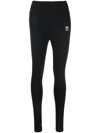 Adidas Originals Trefoil-logo Slip-on Leggings In Black