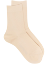 Falke Cotton Touch Crew Socks In Cream
