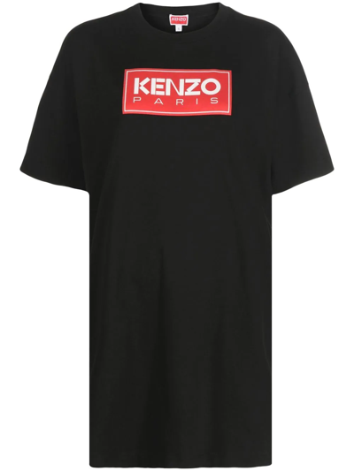 Kenzo Paris T-shirt Dress Black Womens In Noir