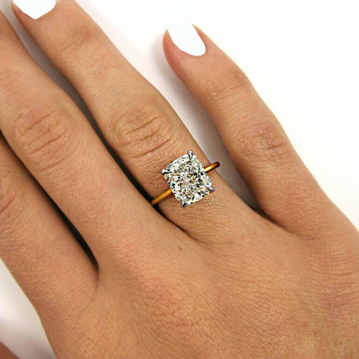 Pre-owned Tiffany & Co Gia Certified 1.50 Carat Cushion Cut Diamond Engagement Ring 18k White Gold In J (with Tint Of Color)
