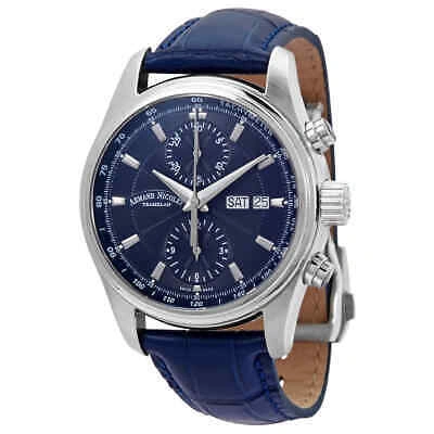 Pre-owned Armand Nicolet Mh2 Chronograph Automatic Dark Blue Dial Men's Watch
