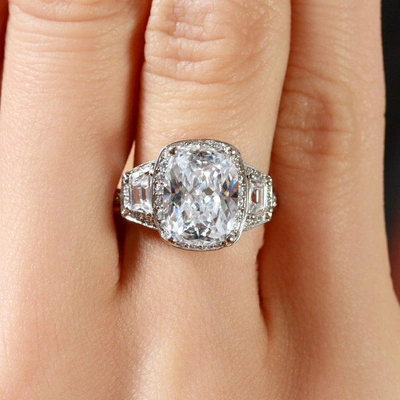 Pre-owned Designs By Wmd Gia Certified Diamond Engagement Ring Natural Cushion Cut 6.22 Carat Platinum In White