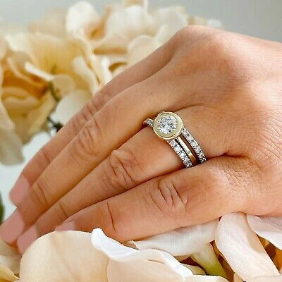 Pre-owned Knr Gia Certified 14k Solid White Gold Round Cut Diamond Engagement Ring 2.50ct
