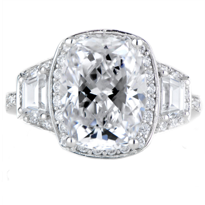 Pre-owned Designs By Wmd Gia Certified Diamond Engagement Ring Natural Cushion Cut 4.22 Carat Platinum In White