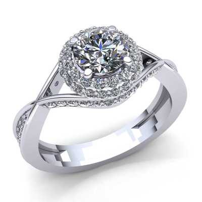 Pre-owned Jewelwesell Natural 1.5ct Round Cut Diamond Ladies Bridal Solitaire Engagement Ring 14k Gold