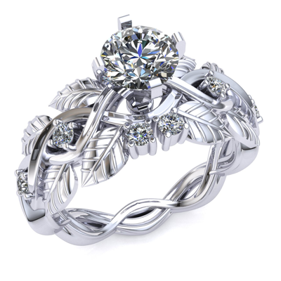 Pre-owned Jewelwesell Real 1carat Round Cut Diamond Unique Solitaire Bridal Engagement Ring 14k Gold