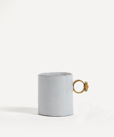 Astier De Villatte Serena Fancy Ring Ceramic Cup In White