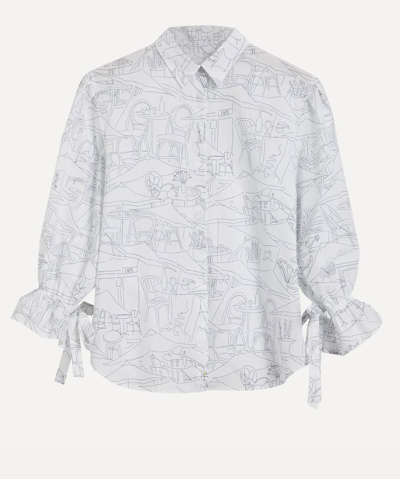 Paul Smith Drawing Shirt In White