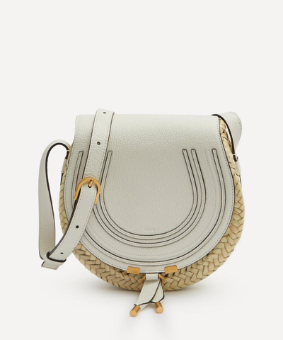Chloé Marcie Small Cross-body Basket Bag In White