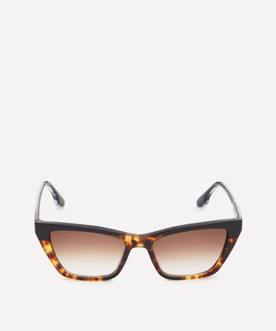 Victoria Beckham Acetate Cat-eye Sunglasses In Black Tortoise