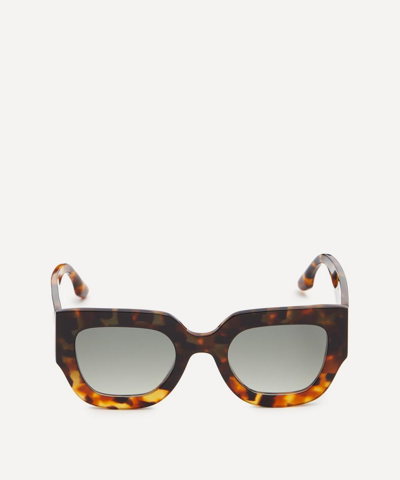 Victoria Beckham Acetate Rectangle Sunglasses In Tortoise
