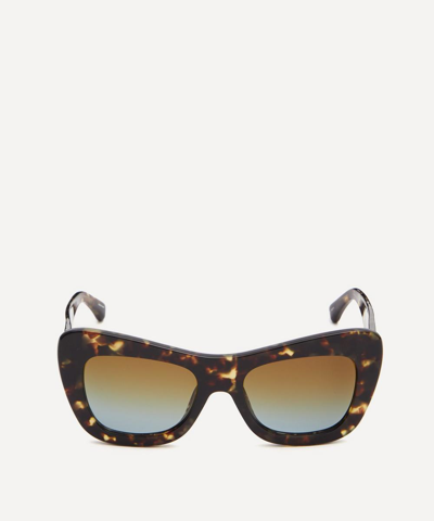 Linda Farrow X Dries Van Noten Oversized Cat-eye Sunglasses In Tortoise