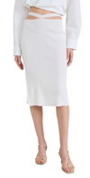 Anna October White Alizee Midi Skirt In White