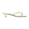 Totême The Flip Flop Cream Crocodile-effect Leather Sandals In Sand Croco