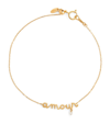 PERSÉE YELLOW GOLD AND DIAMOND AROUND THE WORDS AMOUR BRACELET