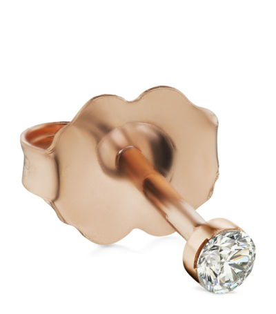 Maria Tash Rose Gold Invisible Set Diamond Stud Earring (1.5mm)